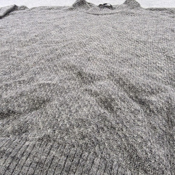 Quince Sweater Womens Large Gray Wool Alpaca Blend Mock Neck Pullover Knit - Picture 4 of 12